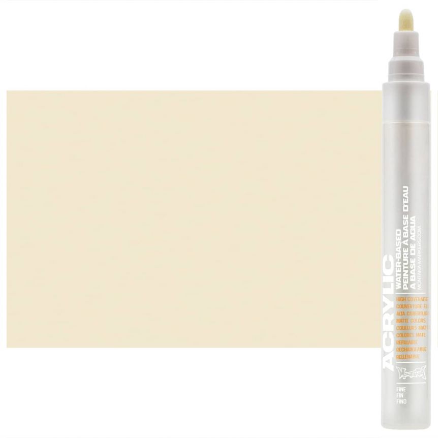 Montana refillable acrylic paint markers with replaceable tips - Shock White Pure