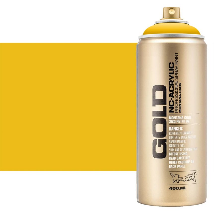Montana GOLD Acrylic Professional Spray Paint 400 ml - Shock Yellow