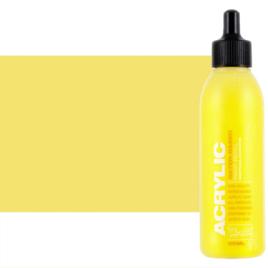 Montana ACRYLIC Water-Based Marker Refill - Shock Yellow Light, 25ml