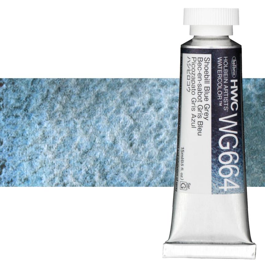 Holbein Artists' Granulating Watercolor - Shoebill Blue Grey, 15ml Tube