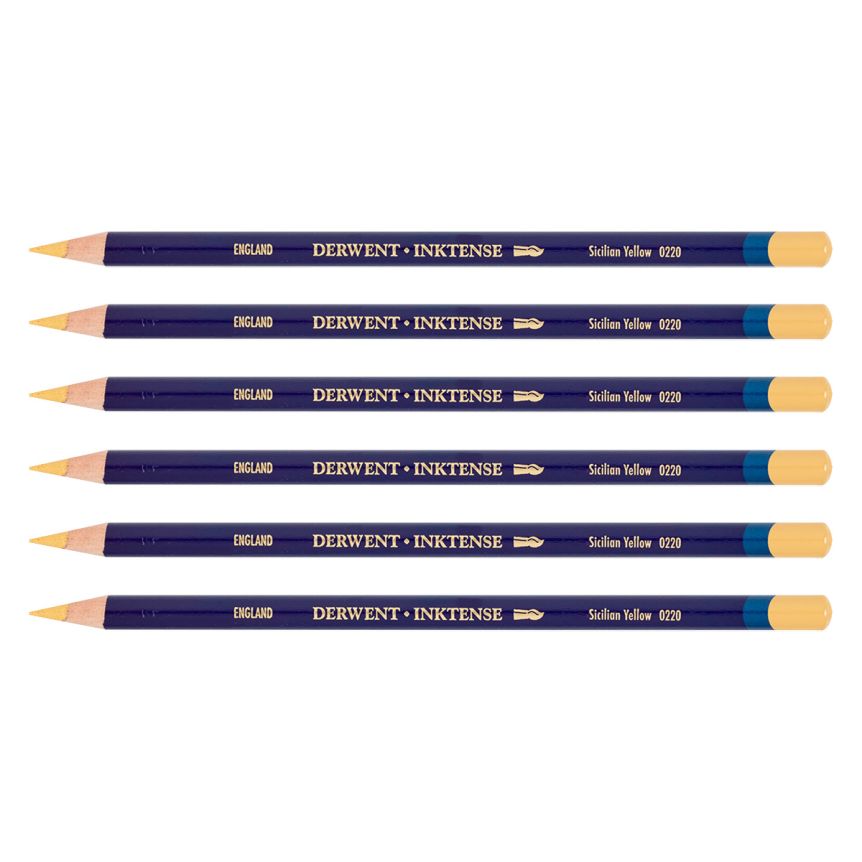 Derwent Inktense Pencil - Sicilian Yellow (Box of 6)