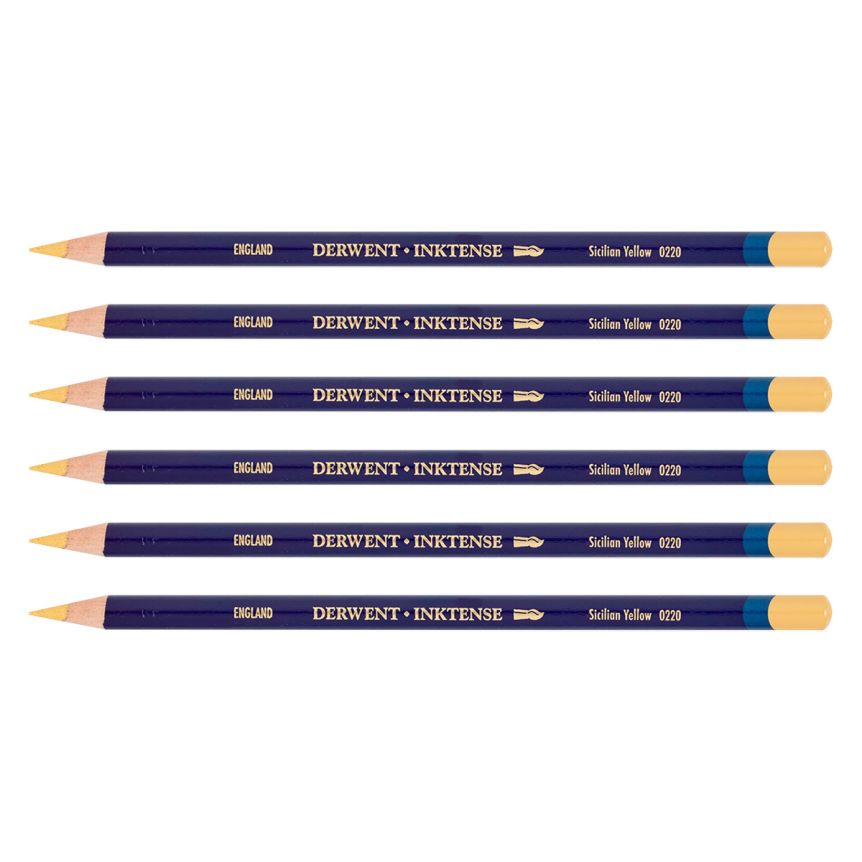 Derwent Inktense Pencil - Sicilian Yellow (Box of 6)