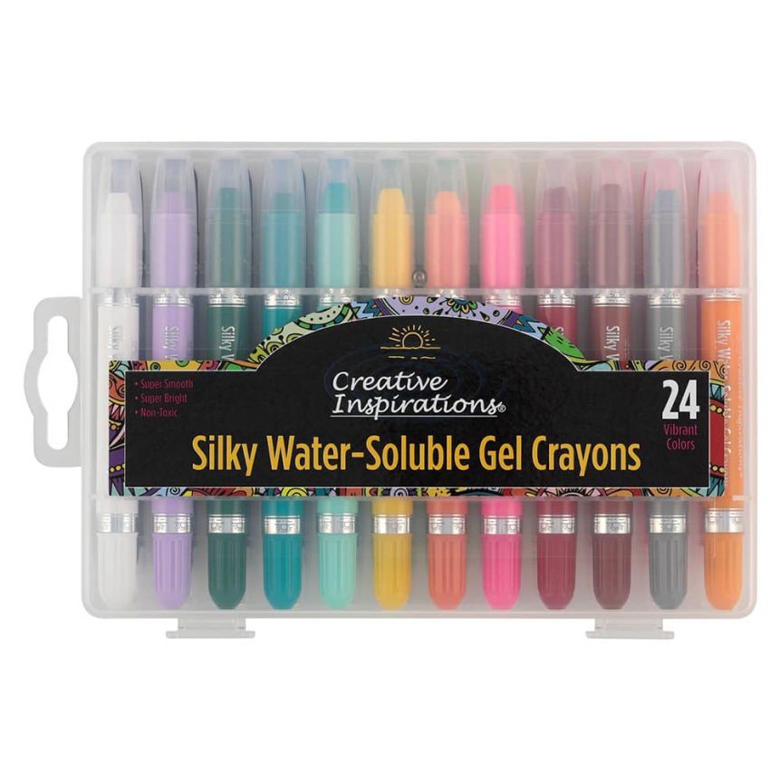 Easy To Hold Silky Large Crayons, 12 Colors Non Toxic