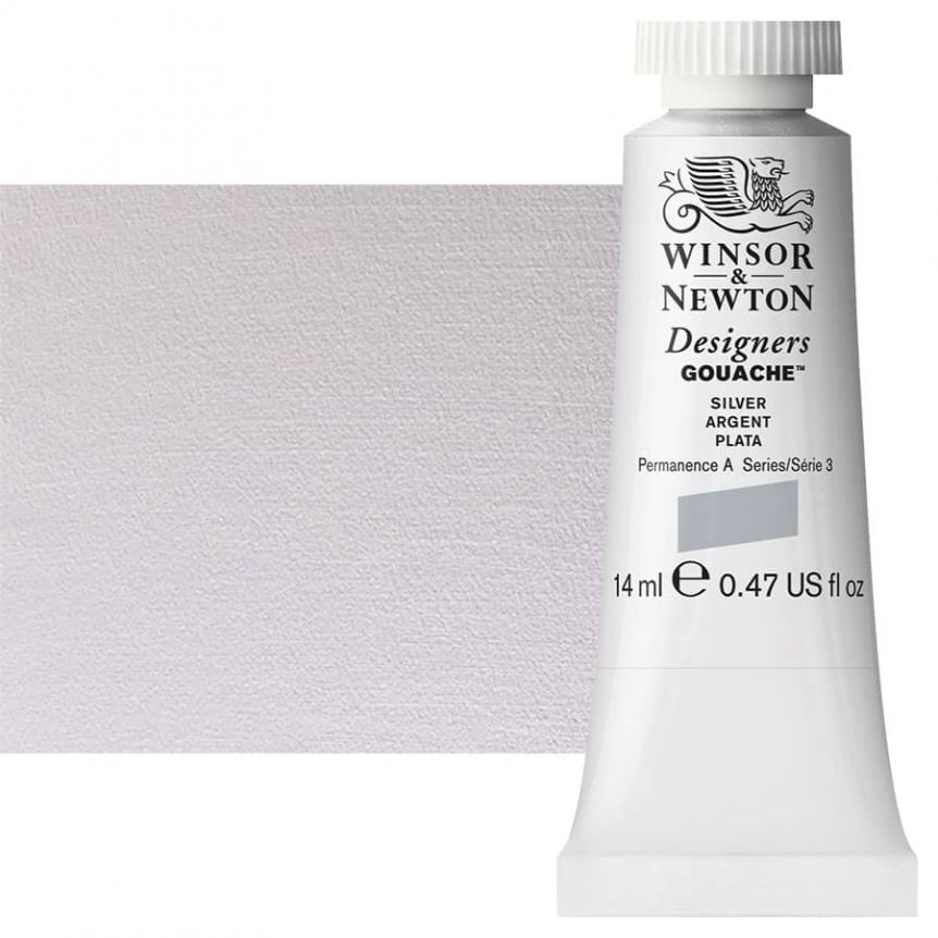 Winsor & Newton Designers Gouache 14ml Tube - Silver