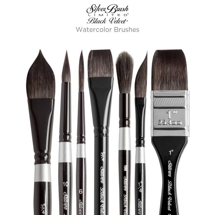 Silver Brush Black Velvet Watercolor Brushes
