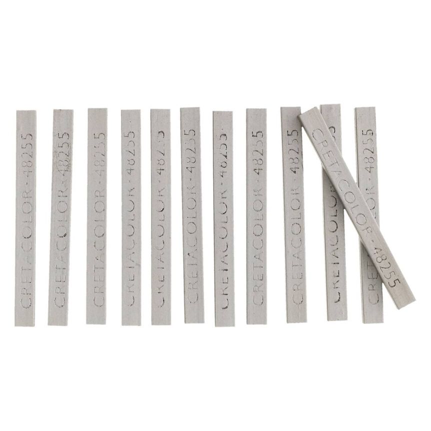 Cretacolor Carré Pastel - No. 255, Silver Chalk (Box of 12)