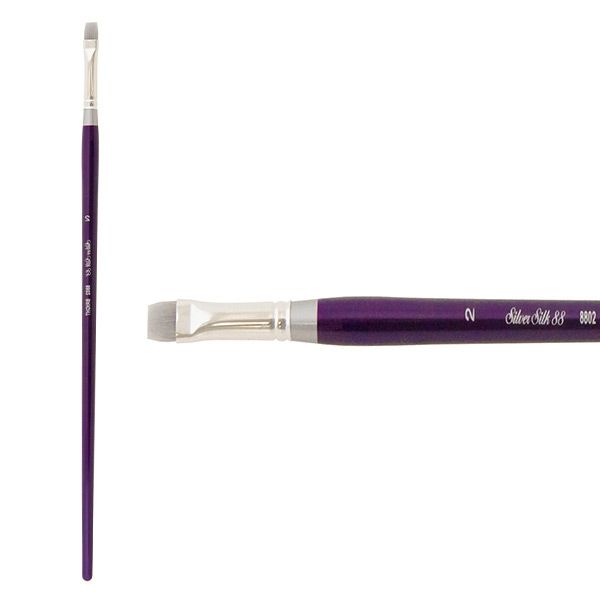 Silver Silk 88 Long Handle Brush Size 2 Bright
