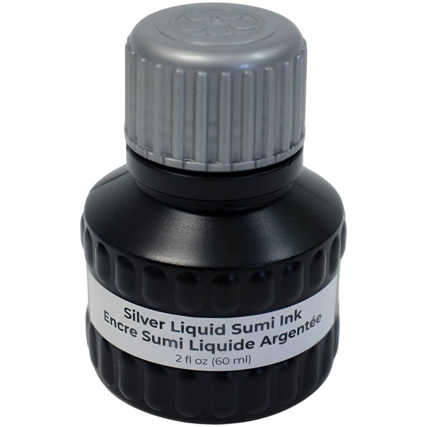 Yasutomo Metallic Sumi Ink - Silver, 2 oz