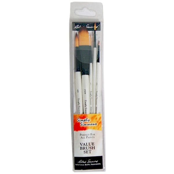 Simply Simmons Watercolor Brushes Synthetic Wallet 5-Pack