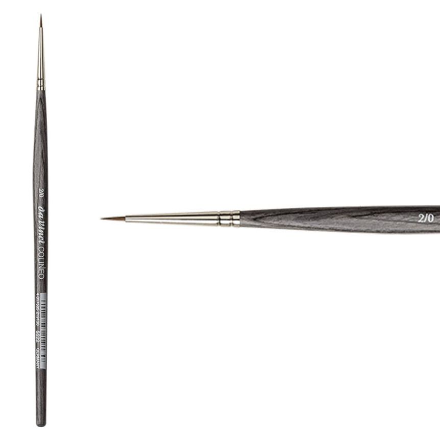 Colineo Series 5522 Synthetic Kolinsky Short Handle Brush, Size 2x0 Round