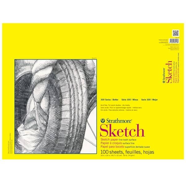 Strathmore 300 Series 9 x 12 Spiral Drawing Pad, 50 Sheets