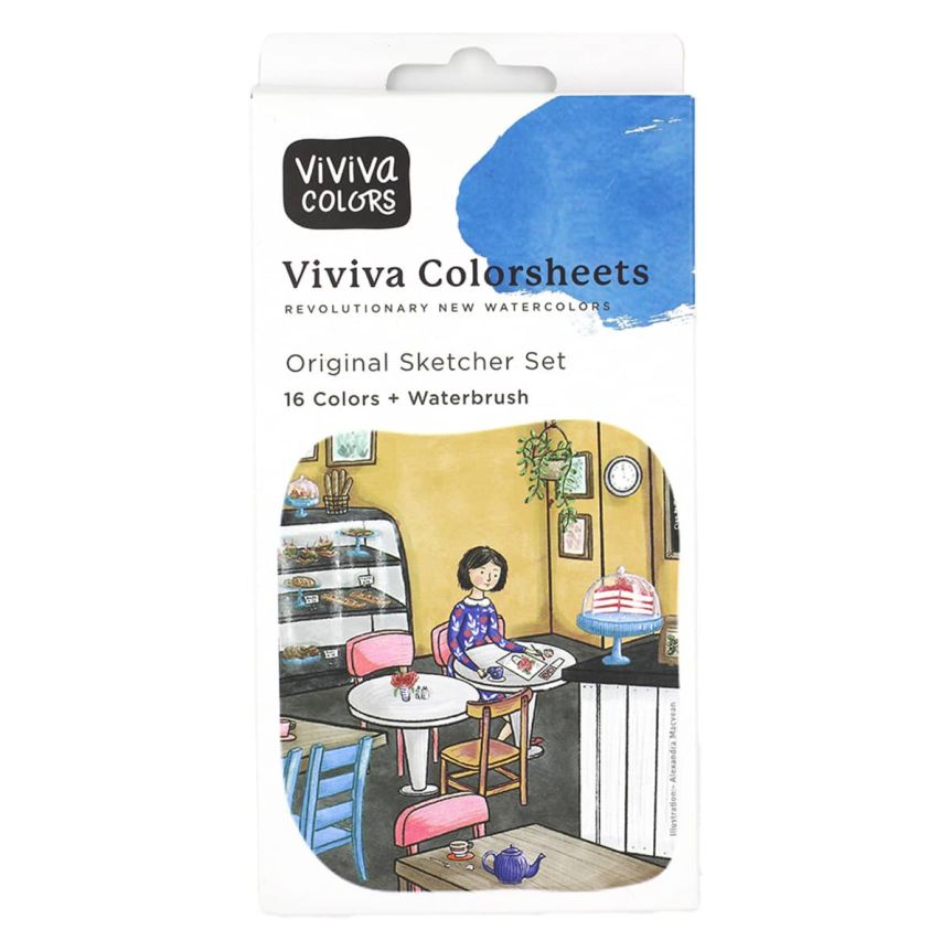 Viviva Watercolor Colorsheet - Sketcher Colors, Set of 16