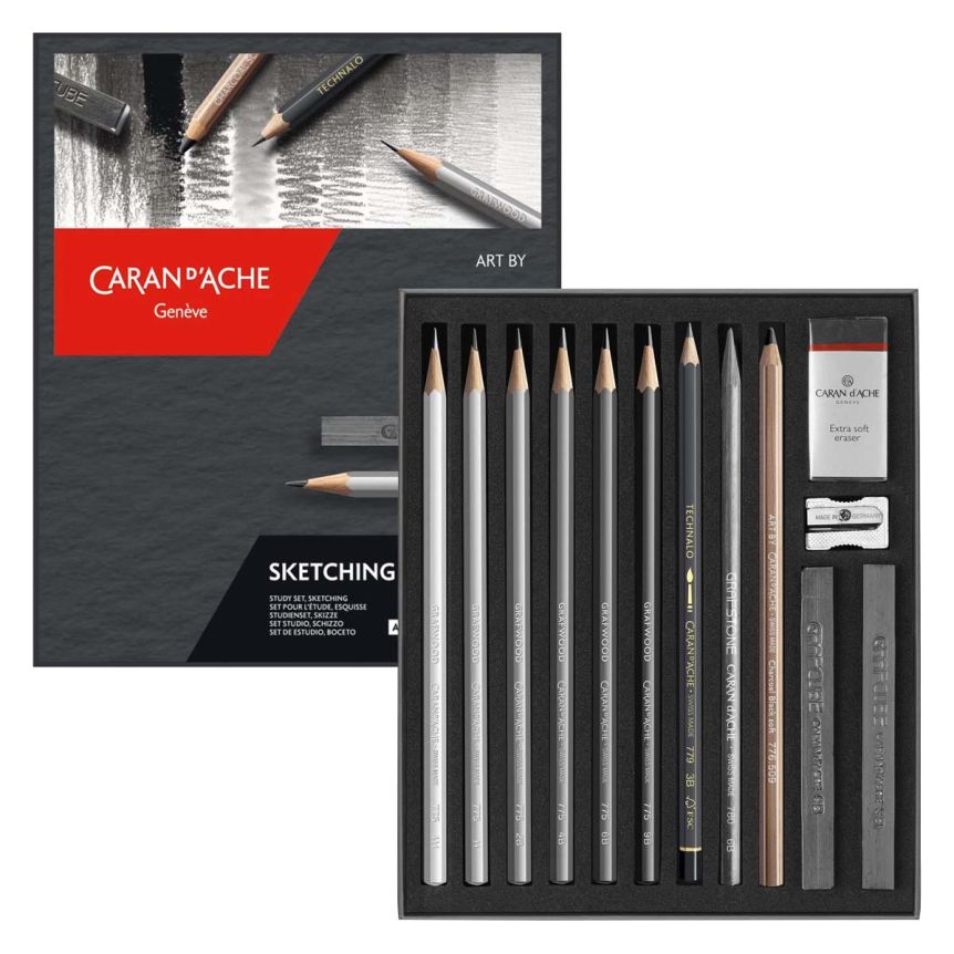 Art By Caran D'Ache Sketching Set of 14 | Jerry's Artarama