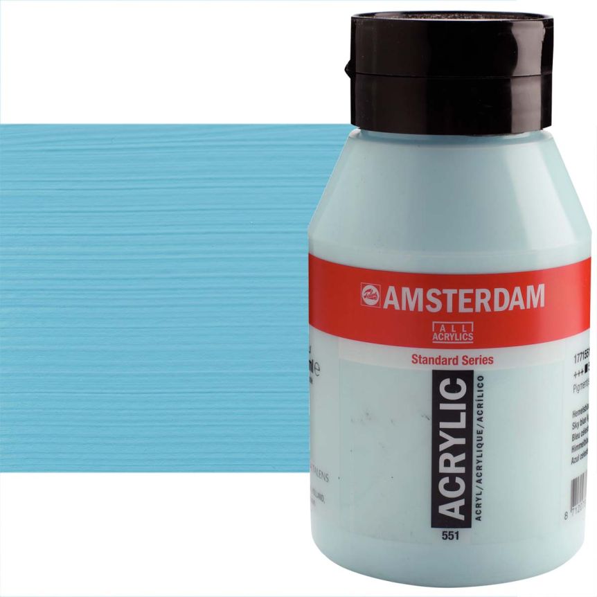 Amsterdam Standard Series Acrylic Paint - Sly Blue Light, 1 Liter Jar