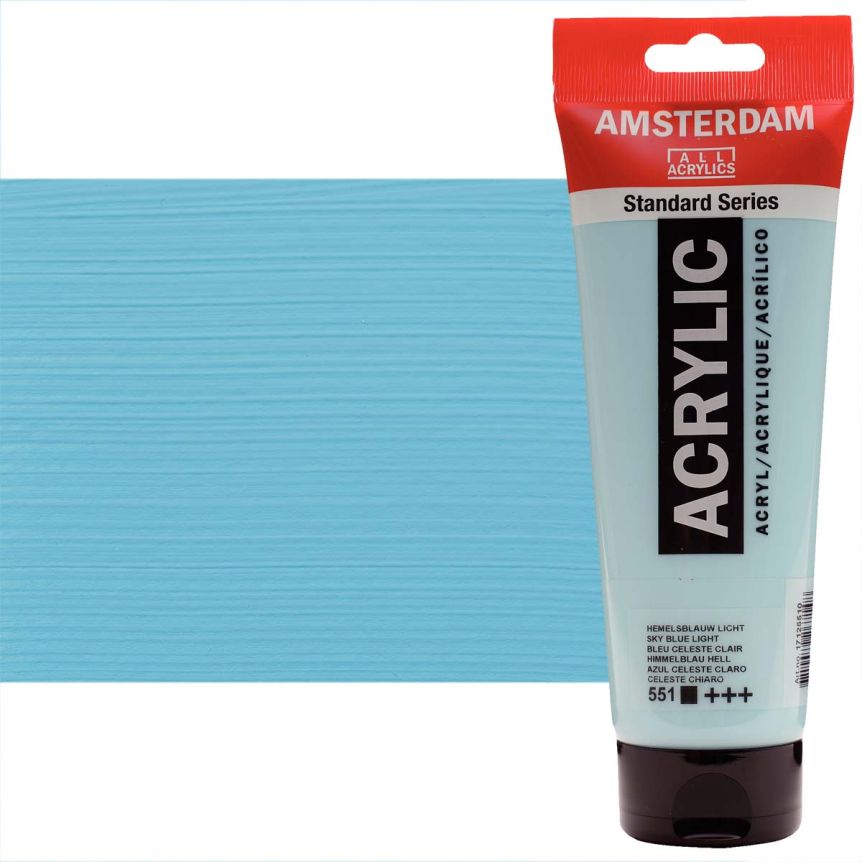 Amsterdam Standard Series Acrylic Paint - Sky Blue Light, 250ml Tube