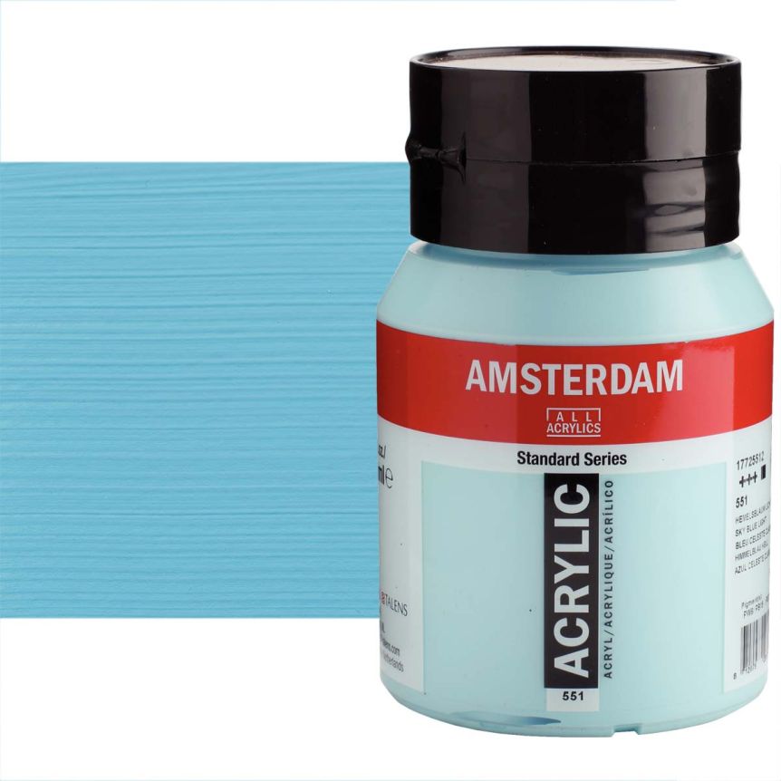 Amsterdam Standard Series Acrylic Paint - Sky Blue Light, 500ml Jar