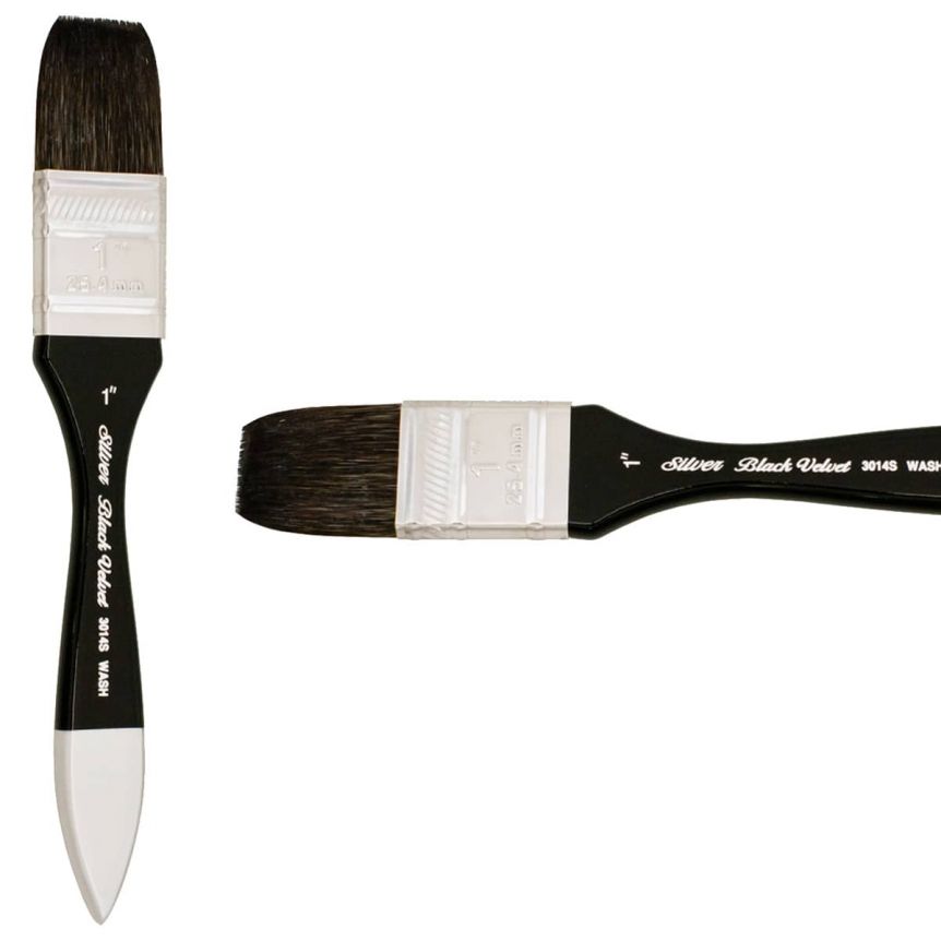 Silver Brush Black Velvet® Watercolor Brush Series 3014S Wash 1"