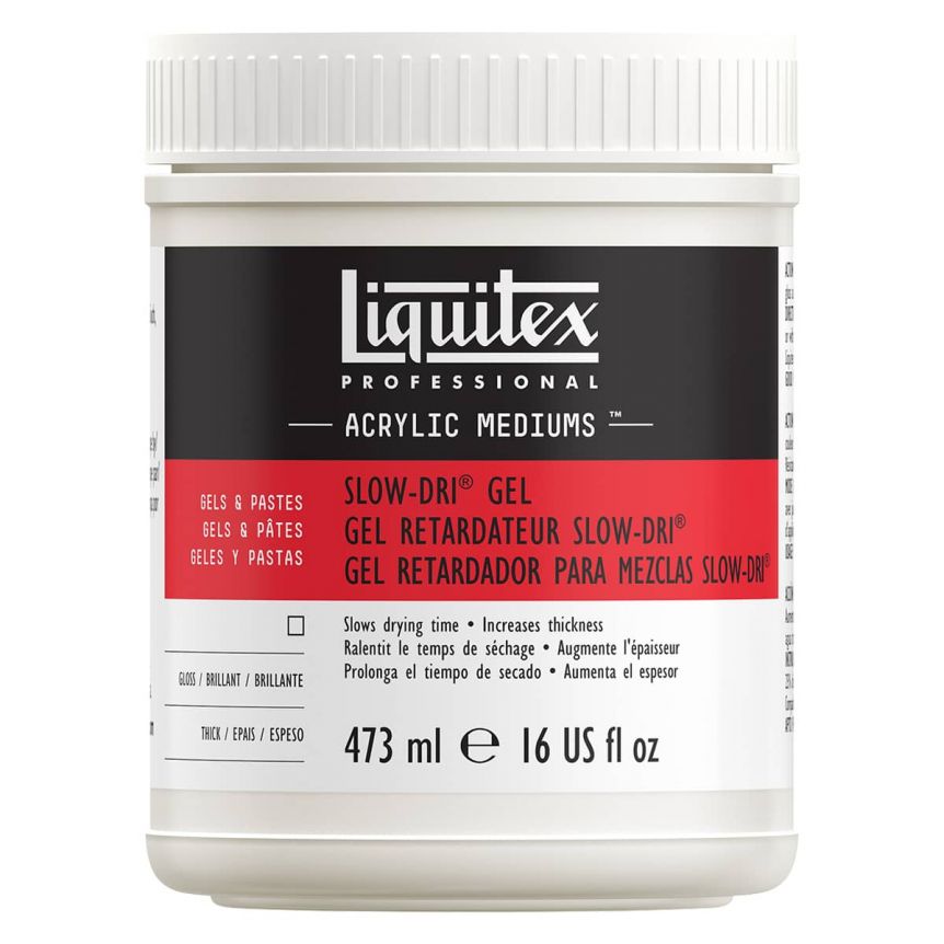Liquitex Acrylic Gel Mediums - Slow-Dri Gel, 16oz