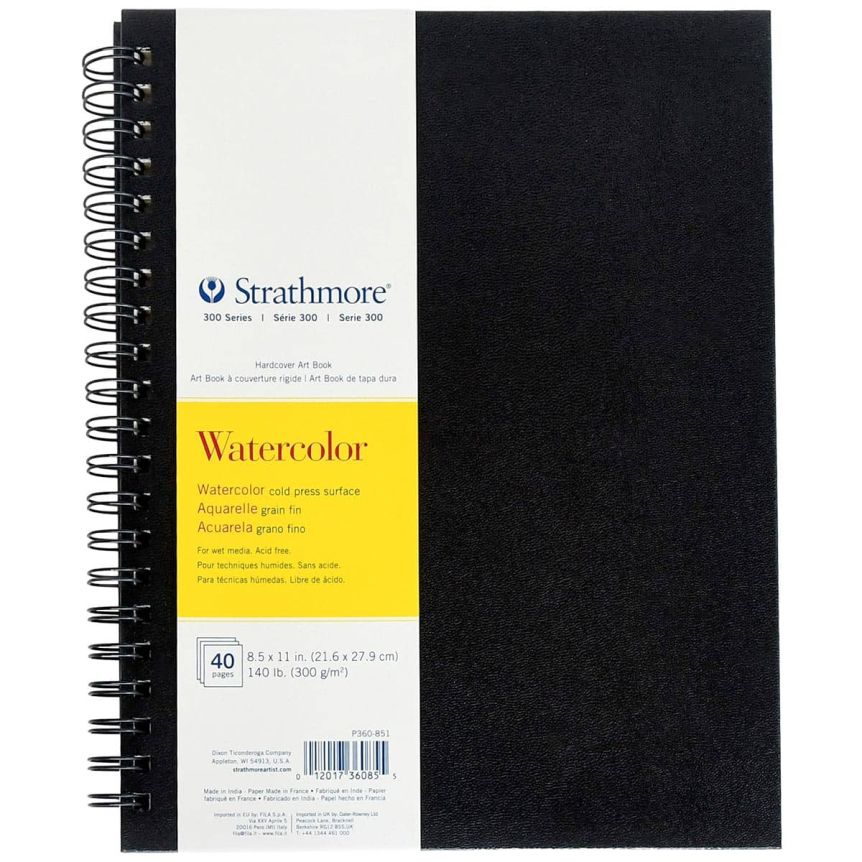Strathmore 300 Series Watercolor Wirebound Art Book, 8-1/2" x 11"