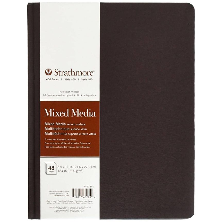 Strathmore 400 Series Mixed Media Hardbound Art Book, 8-1/2" x 11"
