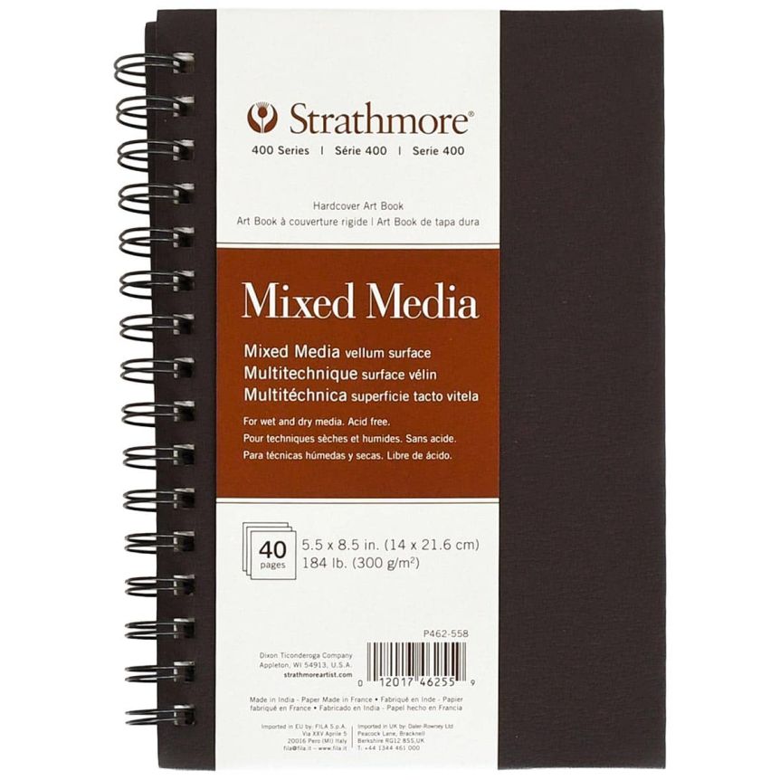 Strathmore 400 Series Mixed Media Wirebound Art Book, 5-1/2" x 8-1/2"