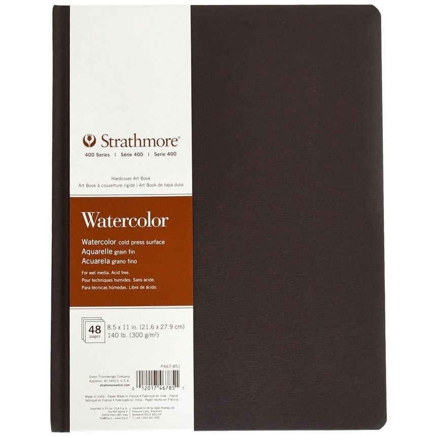 Strathmore 400 Series Watercolor Hardbound Art Book, 8-1/2" x 11"