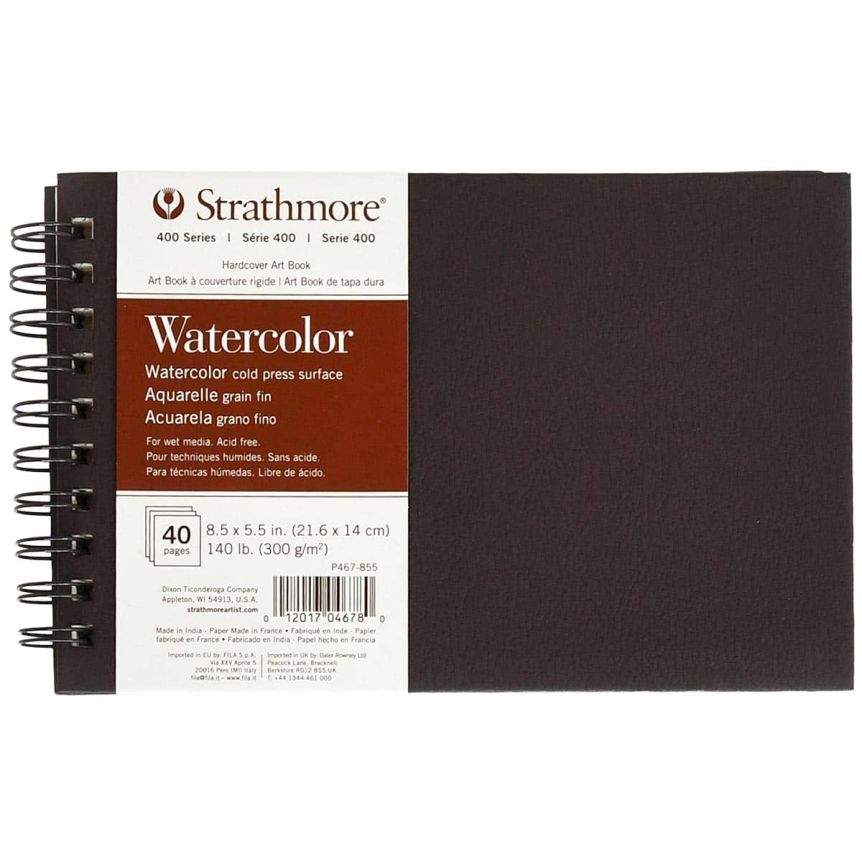 Strathmore 400 Series Watercolor Wirebound Art Book, 8-1/2" x 5-1/2"