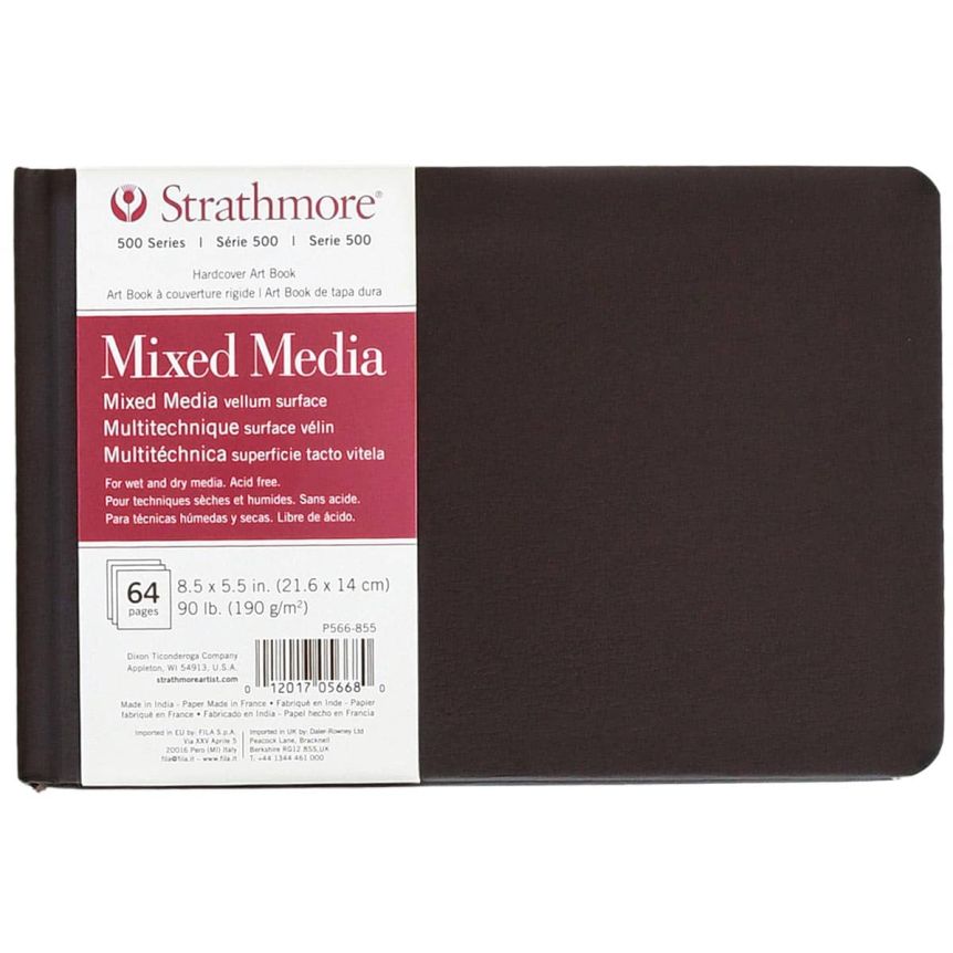 Strathmore 500 Series Mixed Media Hardbound Art Book, 8-1/2" x 5-1/2"