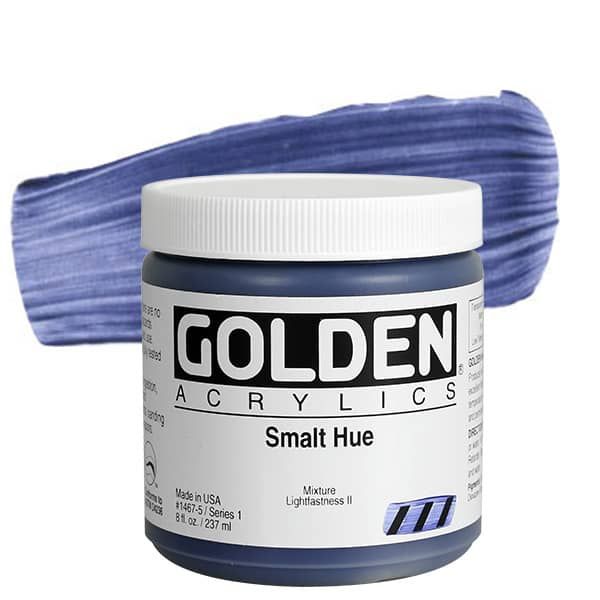 GOLDEN Heavy Body Acrylic 8 oz Jar - Smalt Hue