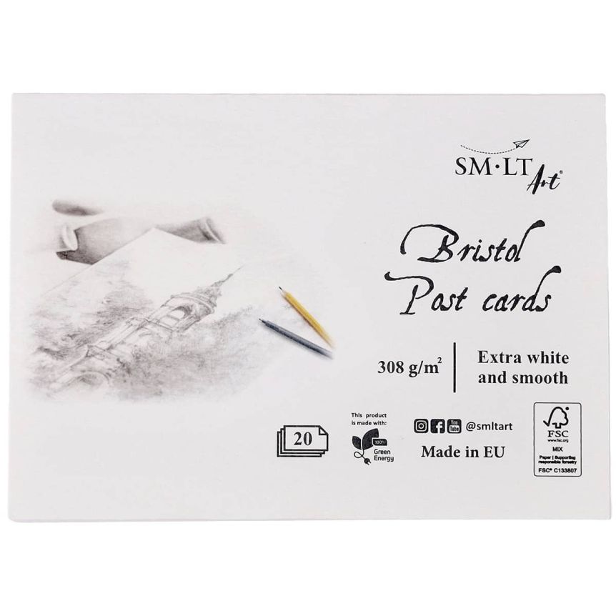 SMLT Bristol Post Cards, 308 gsm, 4" x 6", Pack of 20
