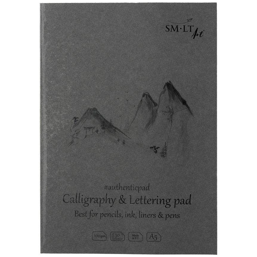 SMLT Authentic Calligraphy Paper Pad, 100 gsm, A5 (5.75” x 8.25”), 50 Sheets, Glue Bound