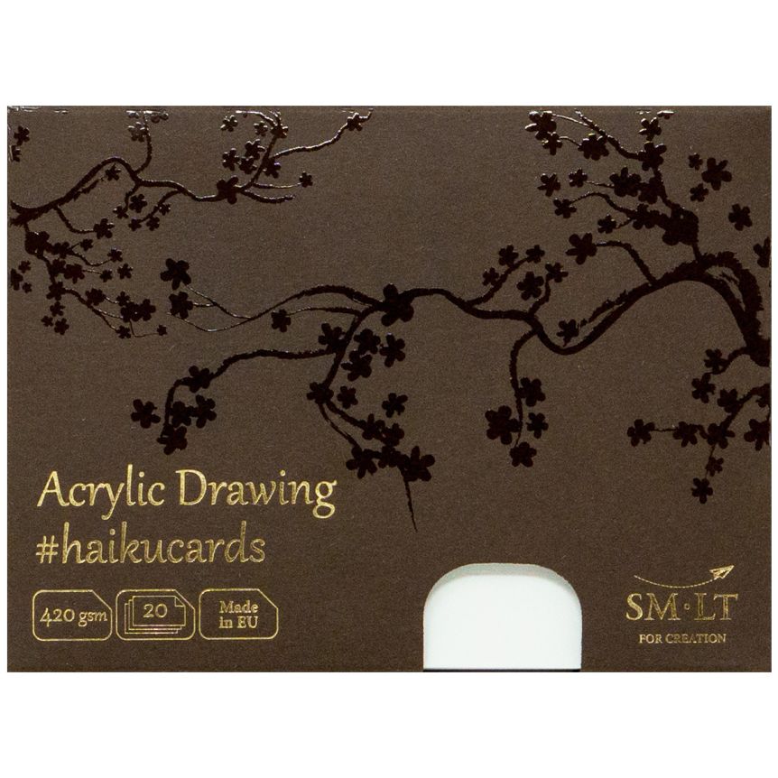 SMLT Acrylic Drawing Haiku Cards, 420 gsm, Small 4.17” x 5.8”, Pack of 20