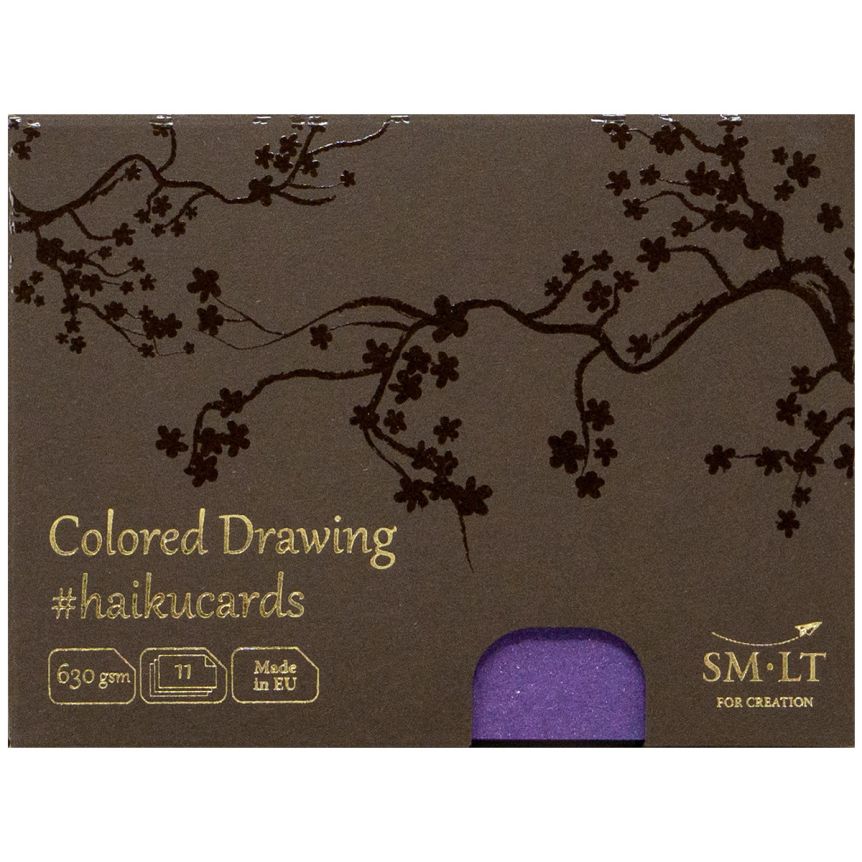 SMLT Colored Drawing Haiku Cards, 630 gsm, Small 4.17” x 5.8”, Pack of 11
