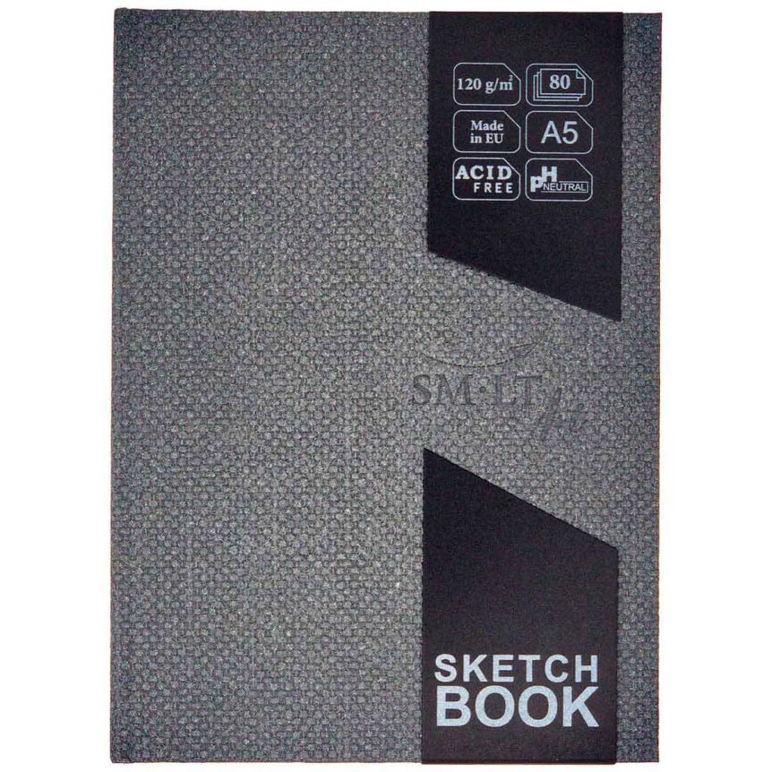 SMLT Travel Mixed Media Sketchbook, 120 gsm,  A5 (5.75" x 8.25"), 80 Sheets, Hardbound