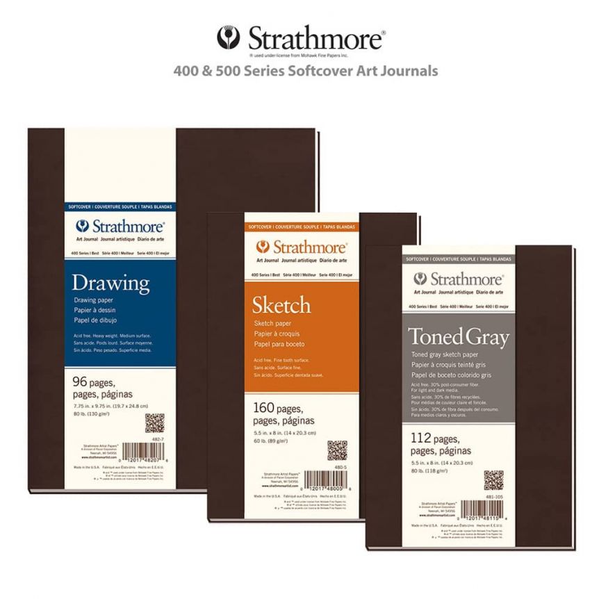 Strathmore Travel 500 Series Watercolor Journal 5.5x8 12 Sheets 500 Series  