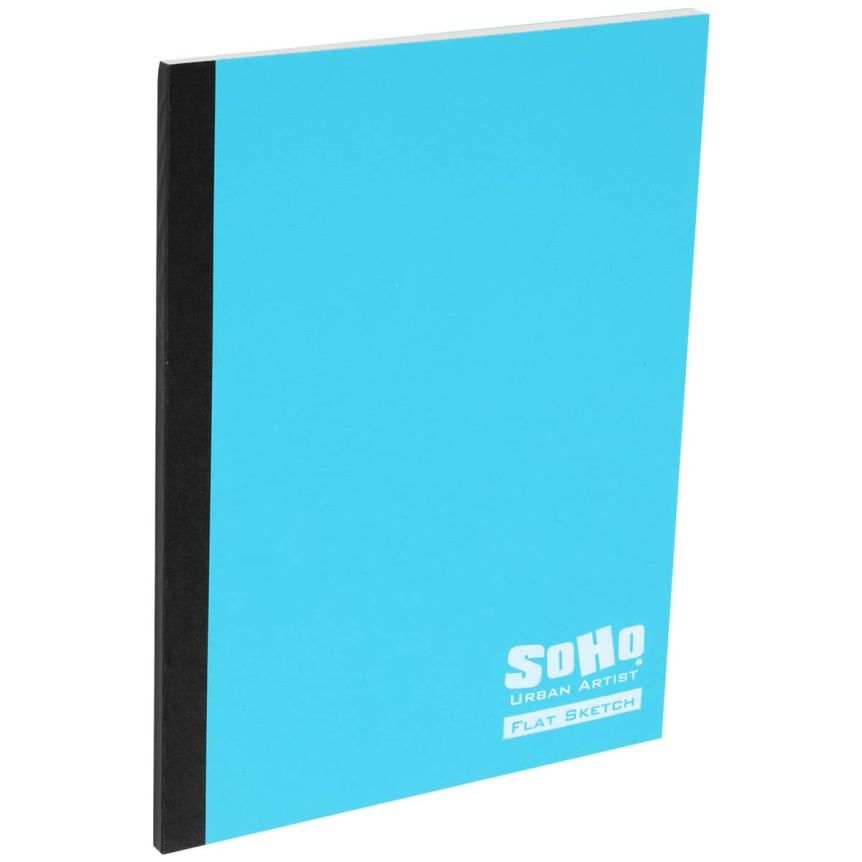 SoHo Urban Artist Flat Sketchbook, 6" x 8", 30 Sheets, 71 lb. - Blue Cover