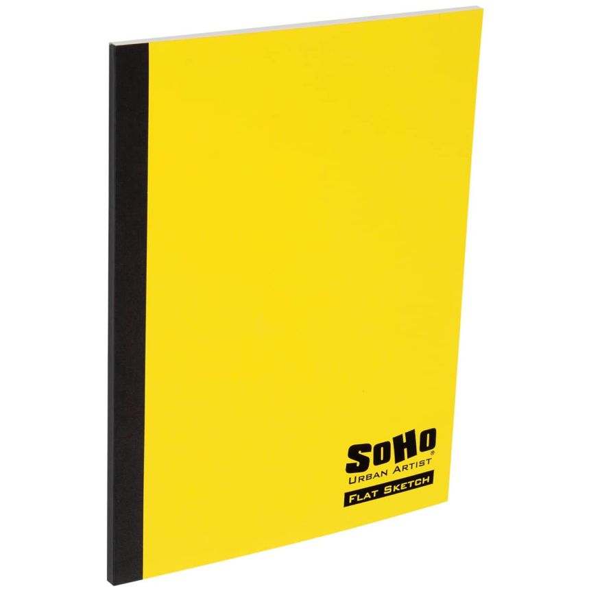 SoHo Urban Artist Flat Sketchbook, 6" x 8", 30 Sheets, 71 lb. - Yellow Cover