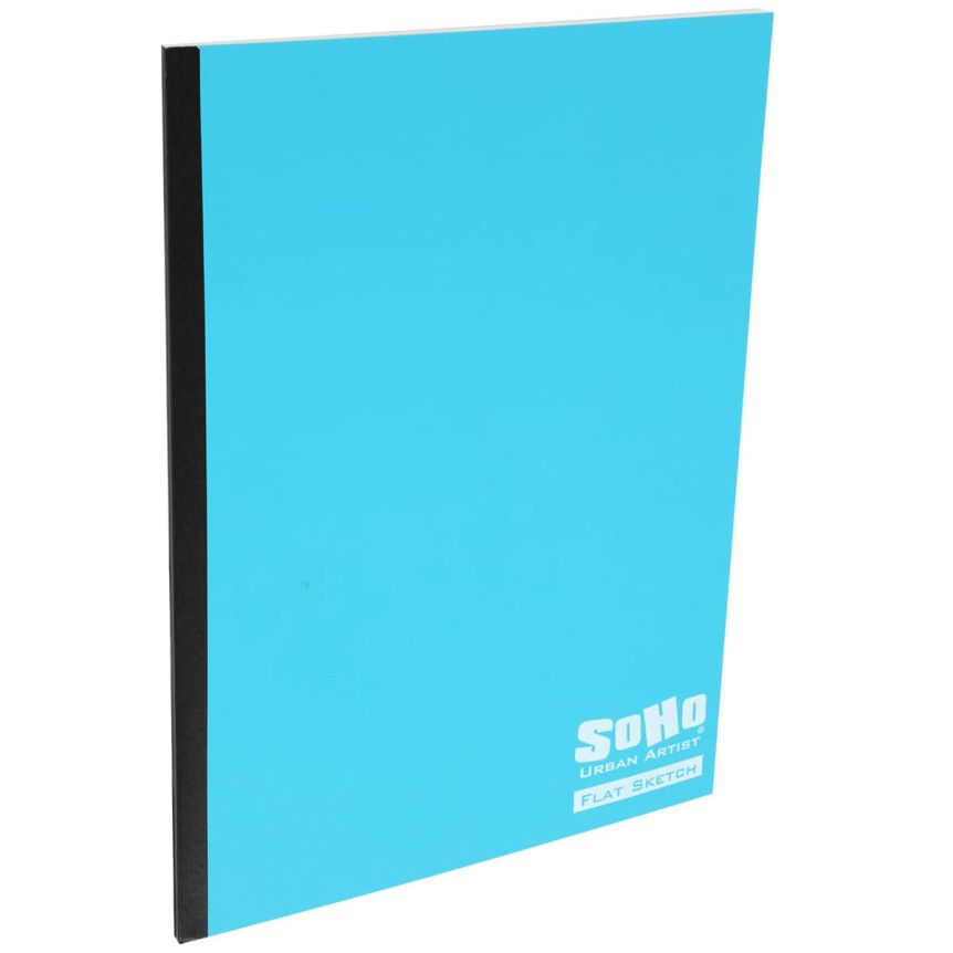 SoHo Urban Artist Flat Sketchbook, 9" x 12", 30 Sheets, 71 lb. - Blue Cover