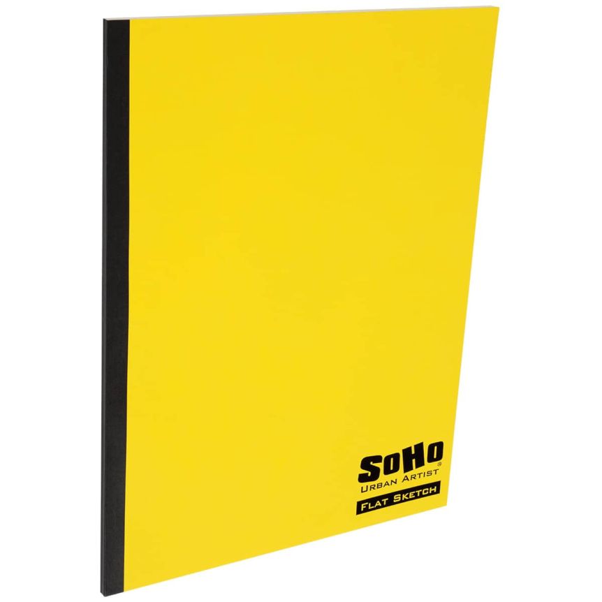SoHo Urban Artist Flat Sketchbook, 9" x 12", 30 Sheets, 71 lb. - Yellow Cover