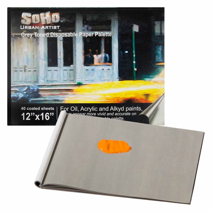 SoHo Urban Artist Grey Toned Disposable Palette Pad 12x16" 40 Sheets