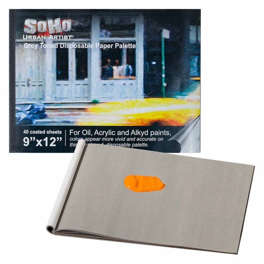 SoHo Urban Artist Grey Toned Disposable Palette Pad 9x12" 40 Sheets