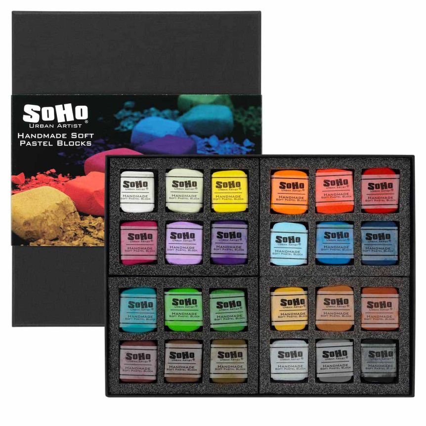 SoHo Urban Artist Handmade Soft Pastel Blocks - Assorted Set of 24