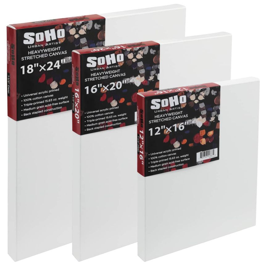 SoHo Heavyweight Studio Canvas 1.5" Deep Set of 3