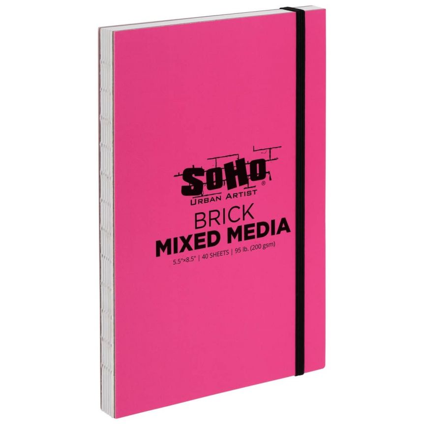 SoHo Brick Mixed Media Journal 5.5 x 8.5in 200gsm, 40 Sheets