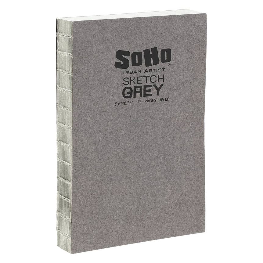 SoHo Open Bound Sketch Paper 5.6 x 8.26 in (120 sheets) Grey