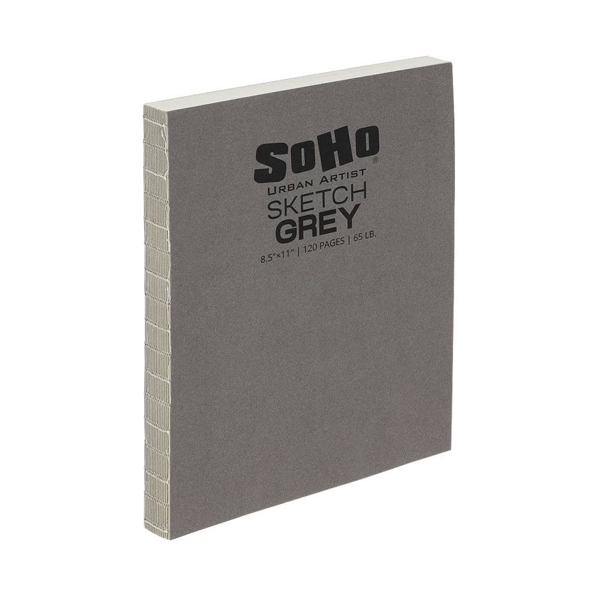 SoHo Open Bound Sketchbook 8.5 x 11 in (120 sheets) Grey