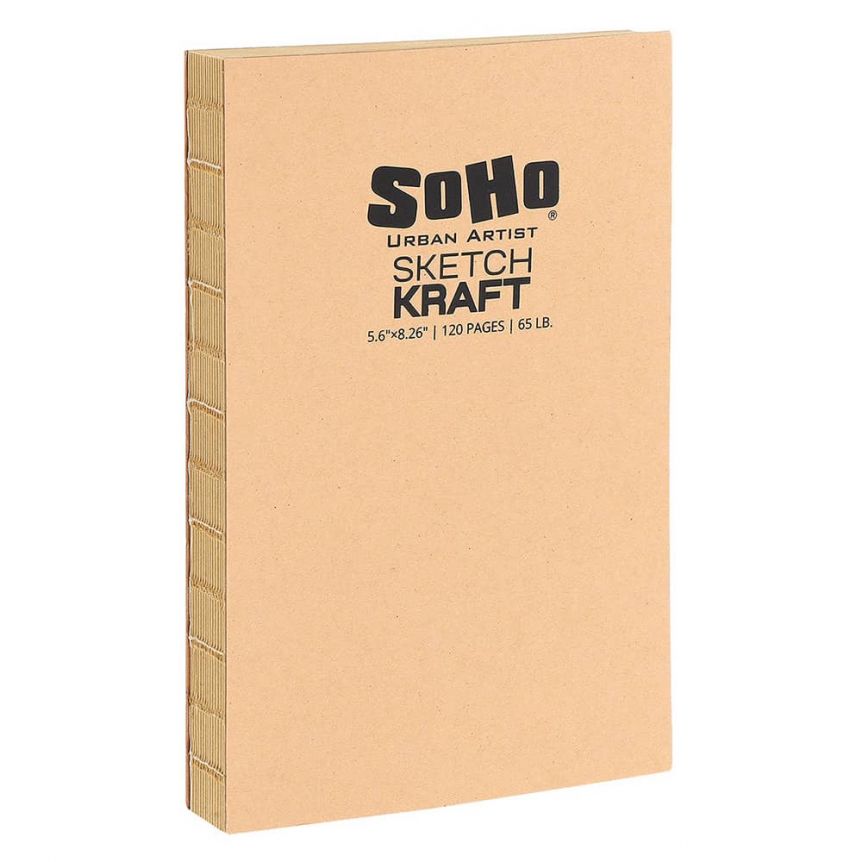 SoHo Open Bound Sketch Paper 5.6 x 8.26 in (120 sheets) Kraft