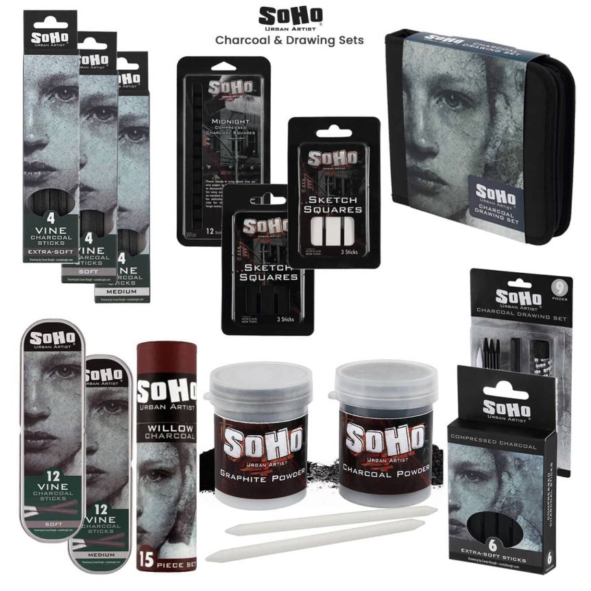 SoHo Urban Artist Charcoal and Drawing Sets