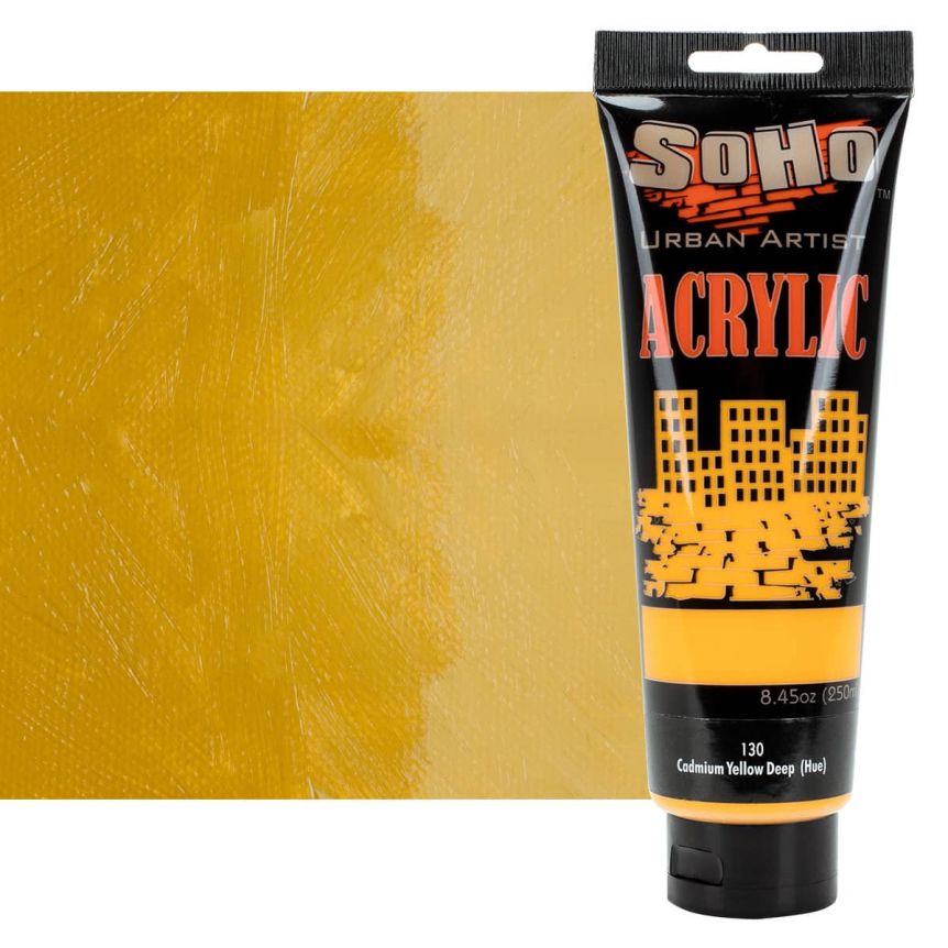 SoHo Urban Artists Heavy Body Acrylic Cadmium Yellow Deep Hue 250ml