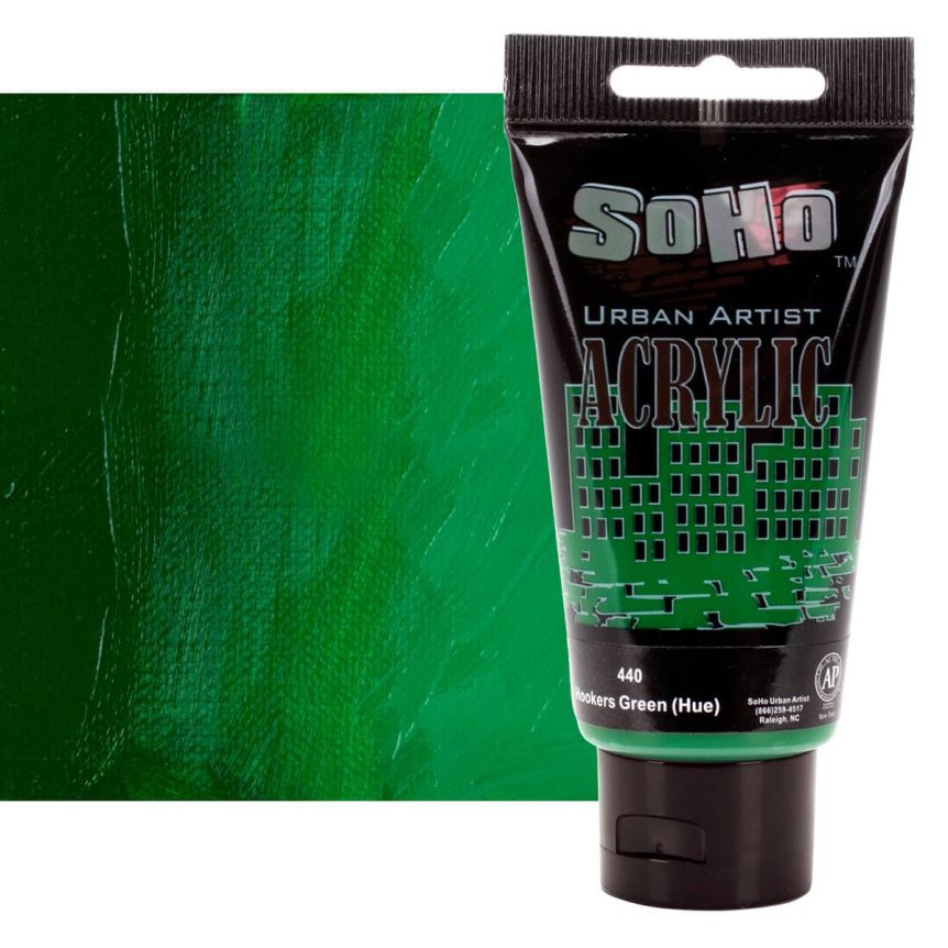 SoHo Urban Artists Heavy Body Acrylic Hooker's Green Hue 75ml